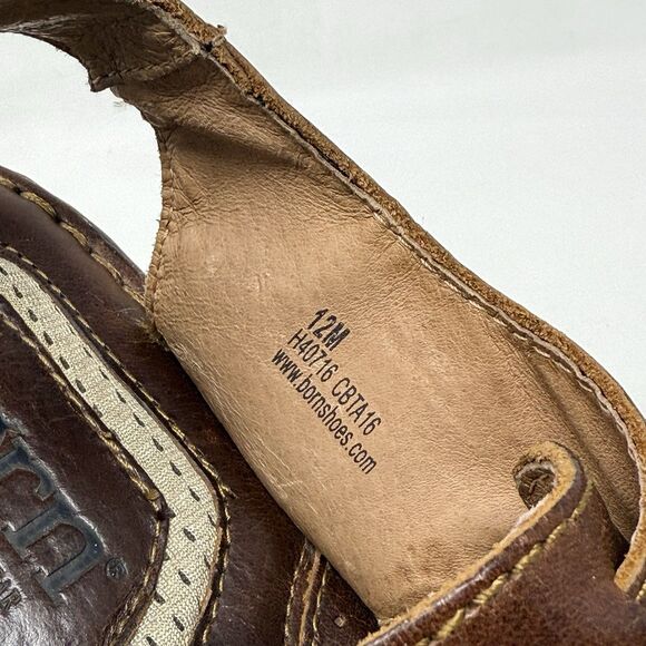 Born Fisherman Sandals Mens 12 Brown Leather Open Toe Comfort Shoes HandCrafted main image 12